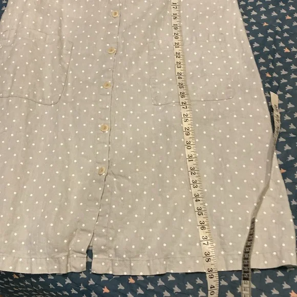 Flax polka dot dress, sz. m - Picture 5 of 5